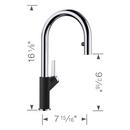 BLANCO Chrome Single Handle Pull Down Kitchen Faucet 
