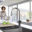 BLANCO Chrome/Cinder Single Handle Pull Down Kitchen Faucet 