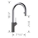BLANCO Chrome Single Handle Pull Down Kitchen Faucet 