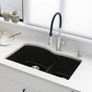 BLANCO Coal Black No Hole Granite Composite Double Bowl Undermount Kitchen Sink in Coal Black 