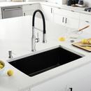 BLANCO Coal Black 33-1/2 x 22 in. 1-Hole Granite Composite Single Bowl Dual Mount Kitchen Sink 