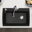 BLANCO Coal Black 33-1/2 x 22 in. 1-Hole Granite Composite Single Bowl Dual Mount Kitchen Sink 