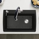 BLANCO Coal Black 33-1/2 x 22 in. 1-Hole Granite Composite Single Bowl Dual Mount Kitchen Sink 