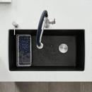 BLANCO Coal Black 33-1/2 x 18-1/2 in. No Hole Granite Composite Single Bowl Undermount Kitchen Sink 