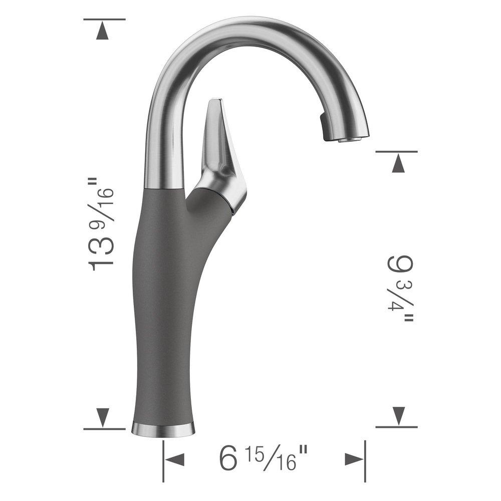 BLANCO PVD Steel Single Handle Bar Faucet 