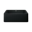 30 in. Farmhouse Silgranit Single Bowl Kitchen Sink in Coal Black