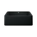 30 x 19 in. No Hole Granite Composite Single Bowl Farmhouse Kitchen Sink in Coal Black