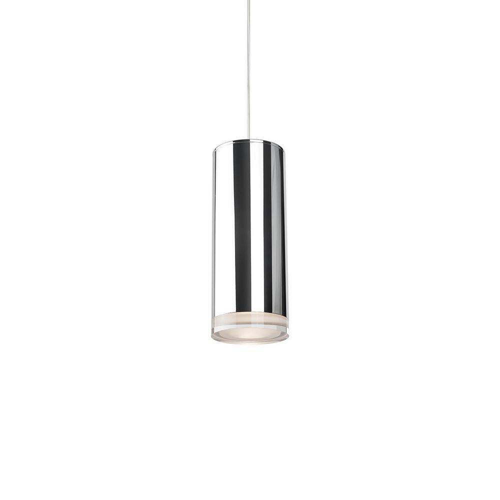 12W 1-Light Integrated LED Pendant&ndash; LED Chrome 