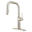 Pfister Polished Nickel Single Handle Pull Down Kitchen Faucet 