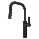 Single Handle Pull Down Kitchen Faucet in Matte Black