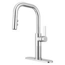 Pfister Polished Chrome Single Handle Pull Down Kitchen Faucet 