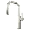 Single Handle Pull Down Kitchen Faucet in Stainless Steel