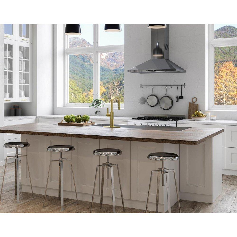 Pfister Brushed Gold Single Handle Pull Down Kitchen Faucet 