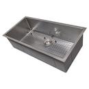 36 in. Undermount Rectangular Stainless Steel Bathroom Sink in Snow Finished Stainless Steel