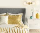 Globe Electric Company Gold 60W 2-Light 6-1/4 in. Wall Sconce 