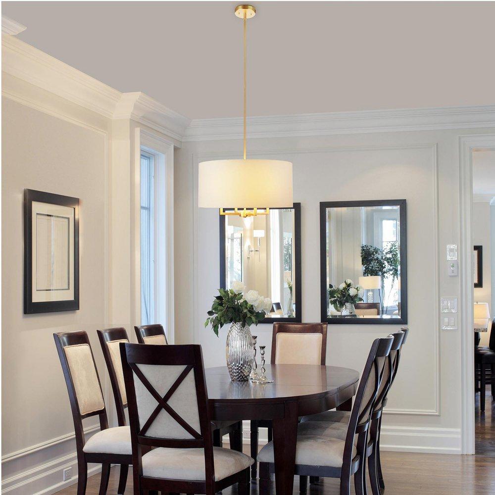 Globe Electric Company Matte Brass 60W 4-Light Medium E-26 Pendant Light 