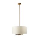 60W 4-Light Medium E-26 Pendant Light in Matte Brass