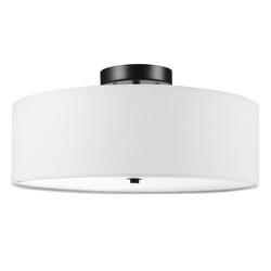 60W 2-Light Medium E-26 Semi-Flush Mount Ceiling Fixture in Satin