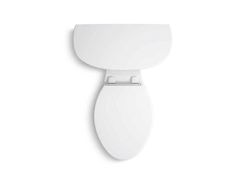 KOHLER White 1.28 gpf Elongated Floor Mount Two Piece Toilet 