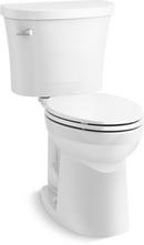KOHLER White 1.28 gpf Elongated Floor Mount Two Piece Toilet 
