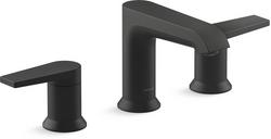 Two Handle Widespread Bathroom Sink Faucet in Matte Black