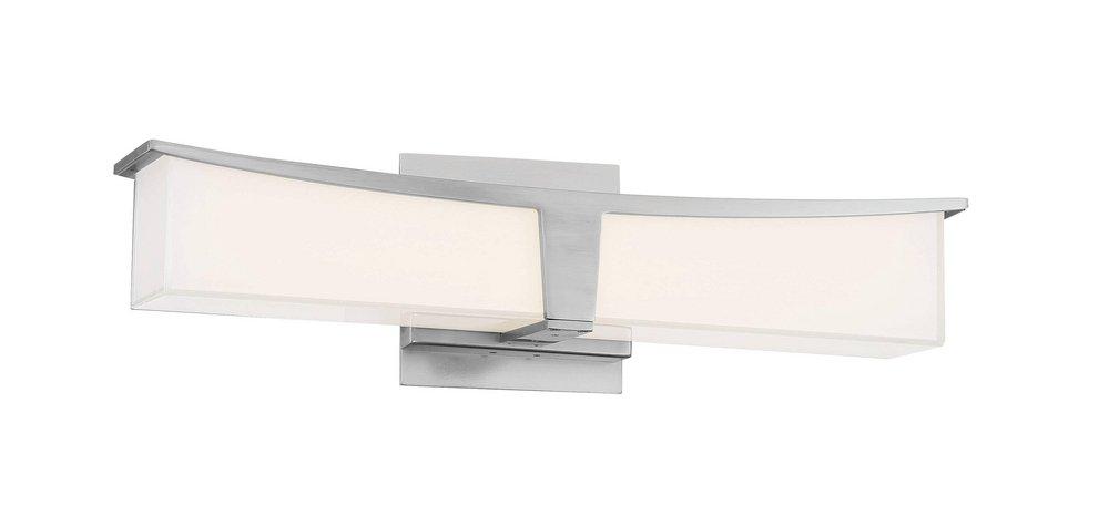 18in. 20W 1-Light Integrated LED Vanity Fixture in Brushed Nickel 