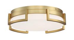 1-Light LED Flush Mount Ceiling Fixture in Honey Gold