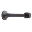 Signature Hardware Satin Brass 3-5/16 in. Solid Brass Baseboard Door Stop 