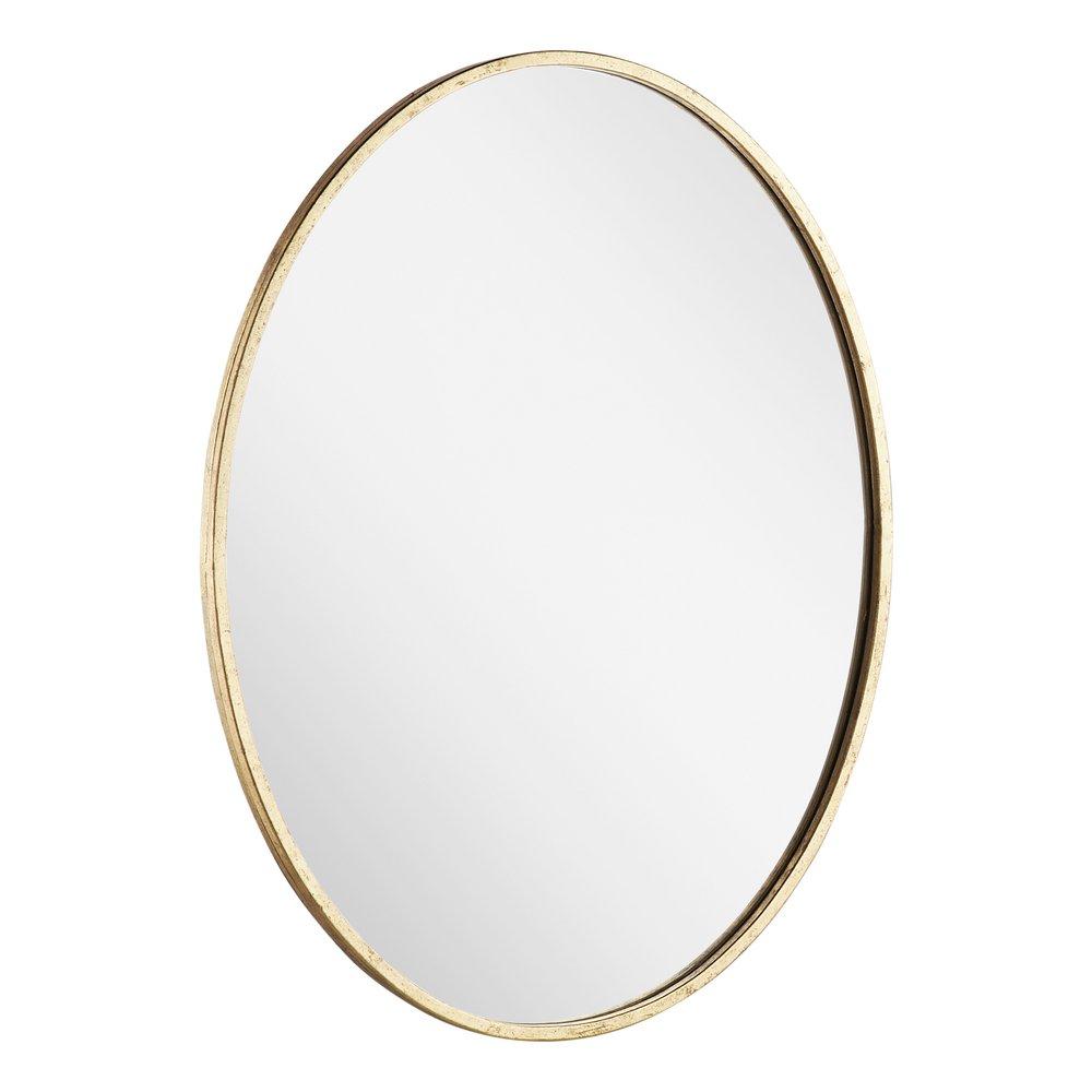 Signature Hardware Gold Leaf 24 in. Oval Vanity Mirror 