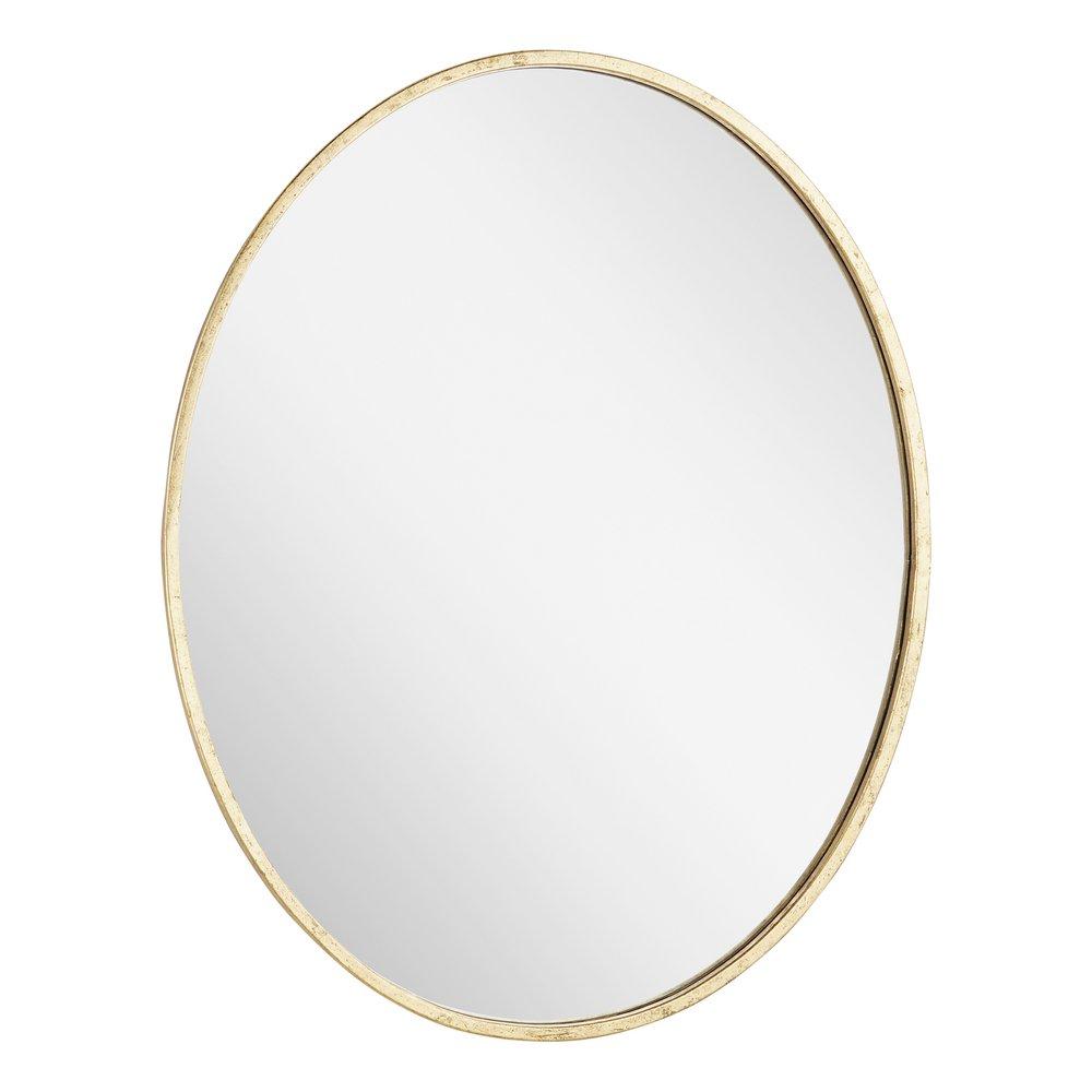 Signature Hardware Gold Leaf 24 in. Oval Vanity Mirror 