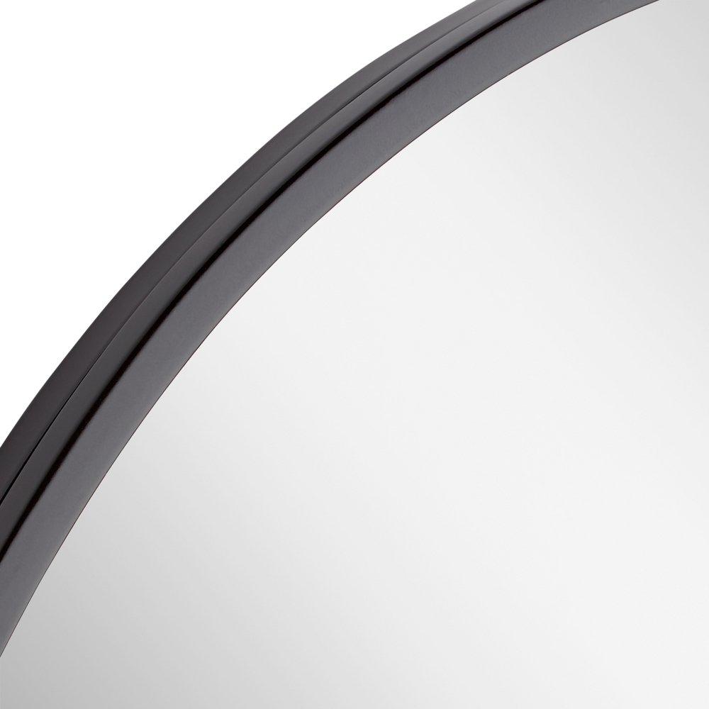 Signature Hardware Gloss Black 24 in. Oval Vanity Mirror 