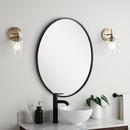 24 in. Oval Vanity Mirror in Gloss Black
