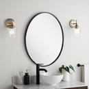 Signature Hardware Gloss Black 24 in. Oval Vanity Mirror 