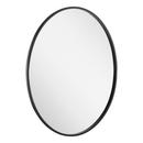 Signature Hardware Gloss Black 24 in. Oval Vanity Mirror 