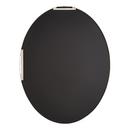 Signature Hardware Gloss Black 24 in. Oval Vanity Mirror 