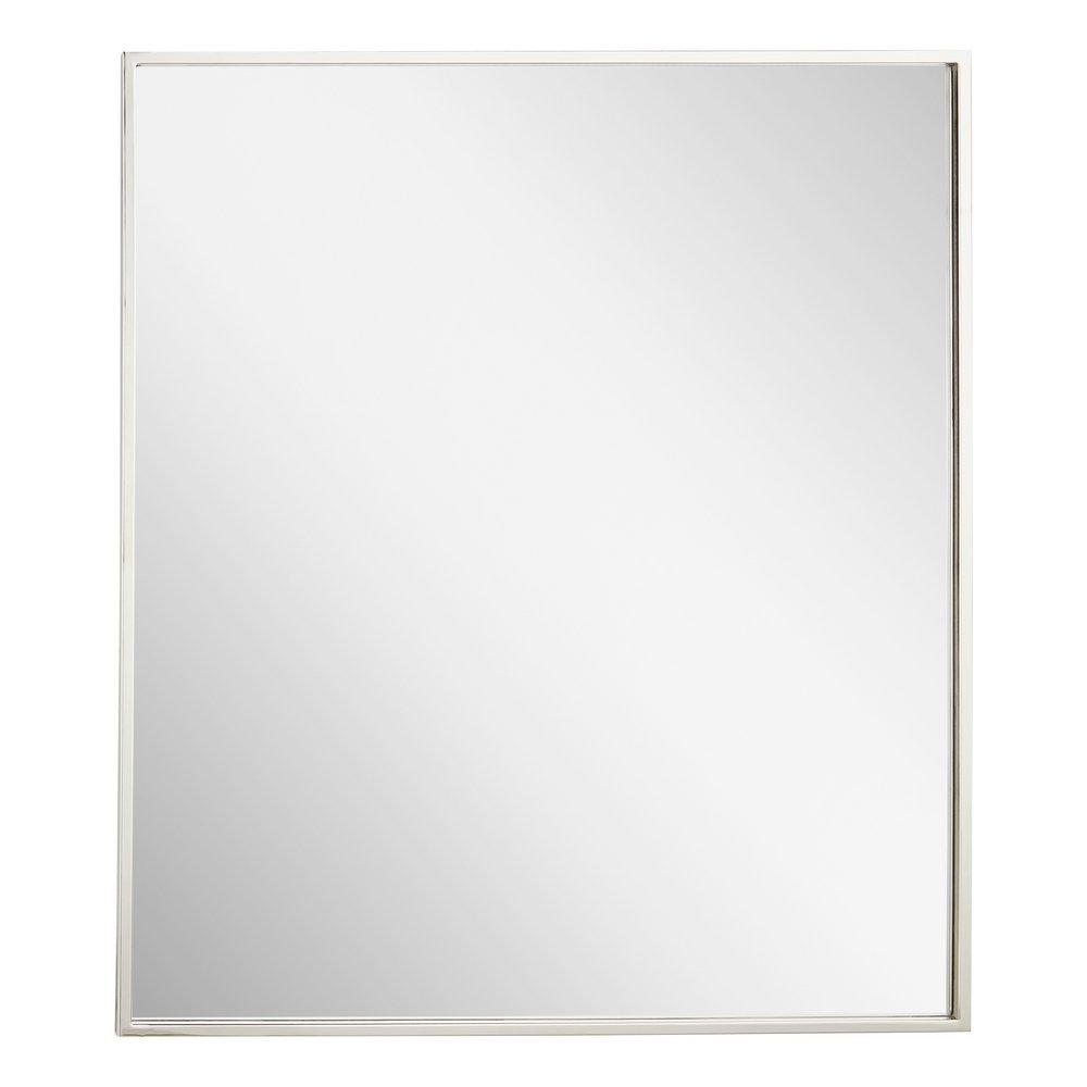 Signature Hardware Polished Nickel 31 in. Square Vanity Mirror 