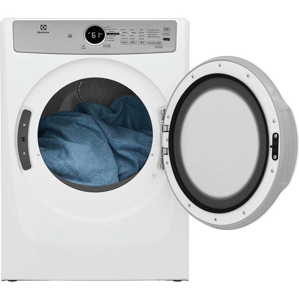 8.0 cu. ft. Front Load Dryer in White 