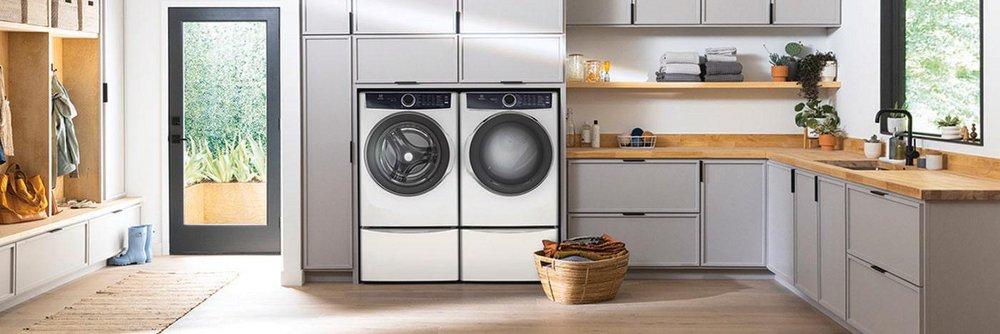 Electrolux White 8 cu. ft. 27 x 32 in. 208/240V Electric Front Load Dryer 