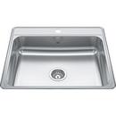 FHP Kindred Satin 25 x 22 in. Stainless Steel Single Bowl Drop-in Kitchen Sink in Satin 