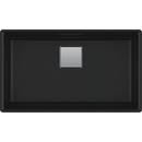 Franke Matte Black 32 x 18-3/4 in. No Hole Granite 1 Bowl Undermount Kitchen Sink 