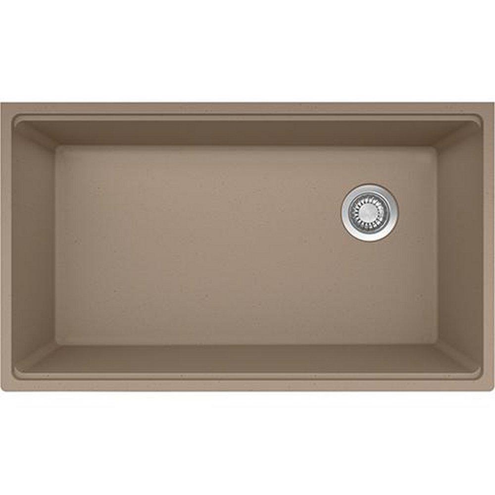 Franke Oyster 33 x 19-5/16 in. No Hole Granite 1 Bowl Undermount Kitchen Sink 