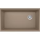 33 in. Undermount Composite Single Bowl Kitchen Sink in Oyster