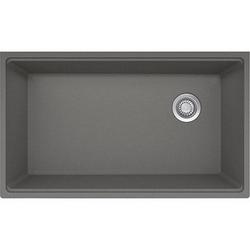 33 in. Undermount Composite Single Bowl Kitchen Sink in Shadow Grey