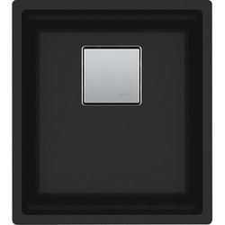 6-1/8 x 18-1/8 in. No Hole Undermount Granite Bar Sink in Matte Black