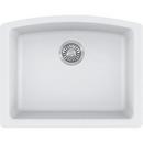 Franke Polar White 25 x 19-5/8 in. No Hole Granite 1 Bowl Undermount Kitchen Sink 