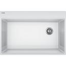 Franke Polar White 33 x 22 in. 6 Hole Granite 1 Bowl Drop-in Kitchen Sink 