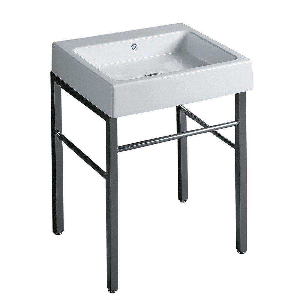 Whitehaus Collection White/Polished Chrome Wall Mounted and Consoles Bathroom Sink 