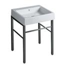 Whitehaus Collection White/Polished Chrome Wall Mounted and Consoles Bathroom Sink 