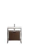 James Martin Vanities Brushed Nickel 31-1/2 in. Floor Mount Vanity 