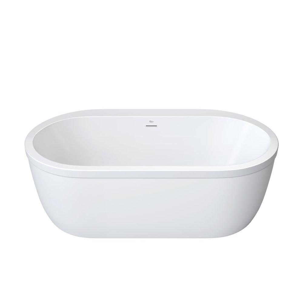 PROFLO® White 66 x 36 in. Freestanding Bathtub with Rear Center Drain 